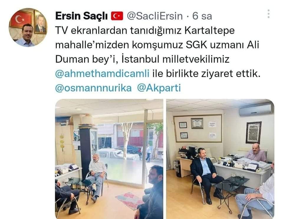 aliduman_ads's tweet photo. Ziyaretimize gelen Sn. Millet vekili ve diğer siyasetçilerle gündemi değerlendirdik. https://t.co/RNkhRa73zR