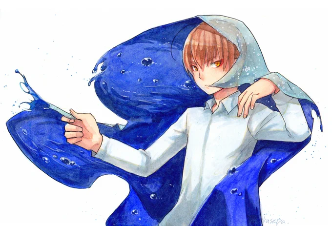 #自創作男子イラストフェス01 素敵なタグに失礼します! 和風妖怪な感じが好きで描いてます! 