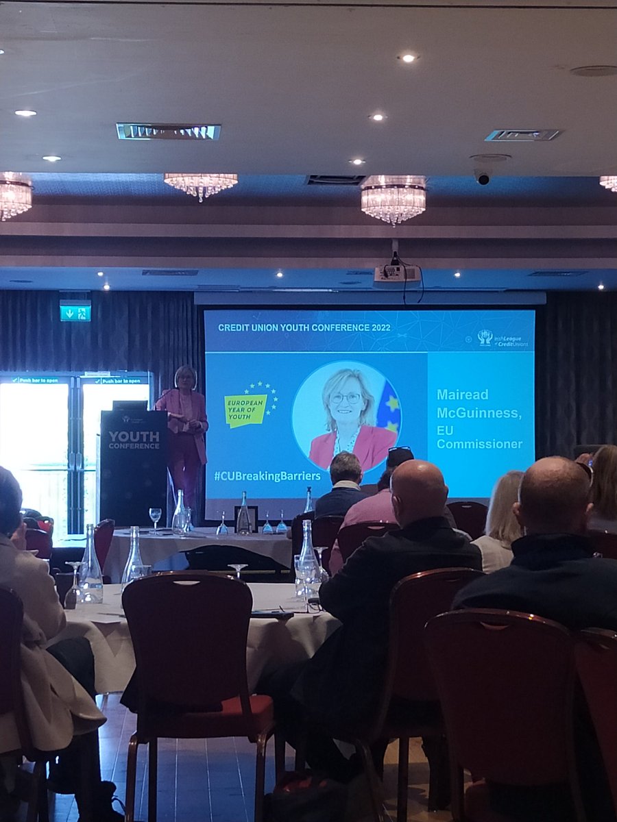 fccumayo's tweet photo. Great opening half to the @creditunionie #2022YouthConference with superb speakers - @RorysStories @McGuinnessEU @HowsUrHead1 #MentalHealth #CUBreakingBarriers 🔨🧱💪 https://t.co/1fSwu9qq1J
