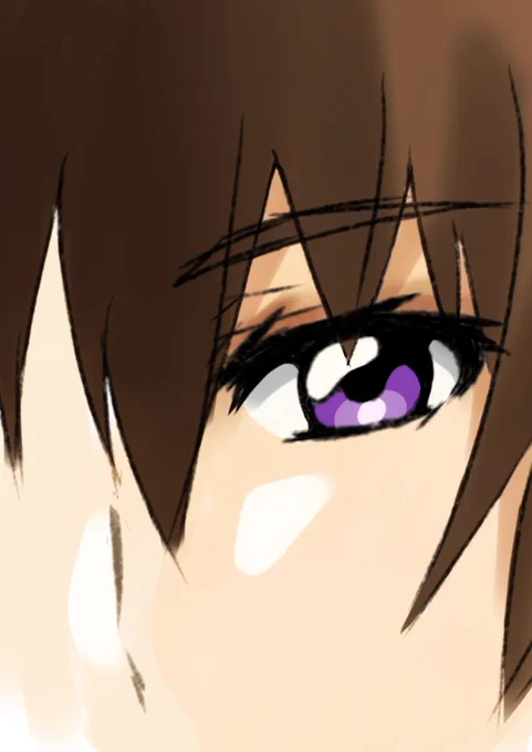 何年ぶりかに描いたキラ 雑に描いた落書きなので後で消すかもです 久々すぎて描き方忘れちゃってた  昔よく平井さんの絵を真似して描いてたことがあったなーと思いつつ描いてみた(片目だけだけど) これも描き方忘れてたな