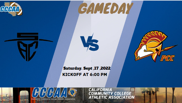 CccaaBaseball's tweet photo. Santa Ana 🆚  Pasadena City | CCCAA Football 
🗓️ Saturday, 09/17,2022
📺: https://t.co/BjHG4ifzAI    
🏈 : Kickoff at 6:00 PM
Live stats
@Angin0o @AntyoneSims
@augustinoadams @AyalaFootball
@BaileyMundy_ @BigEZ77
@BP_2k30 @BradHoiseth
@BrekkanSpens_ @BrianBergheim
@BrooksBaylin https://t.co/iwuaHJsbFm