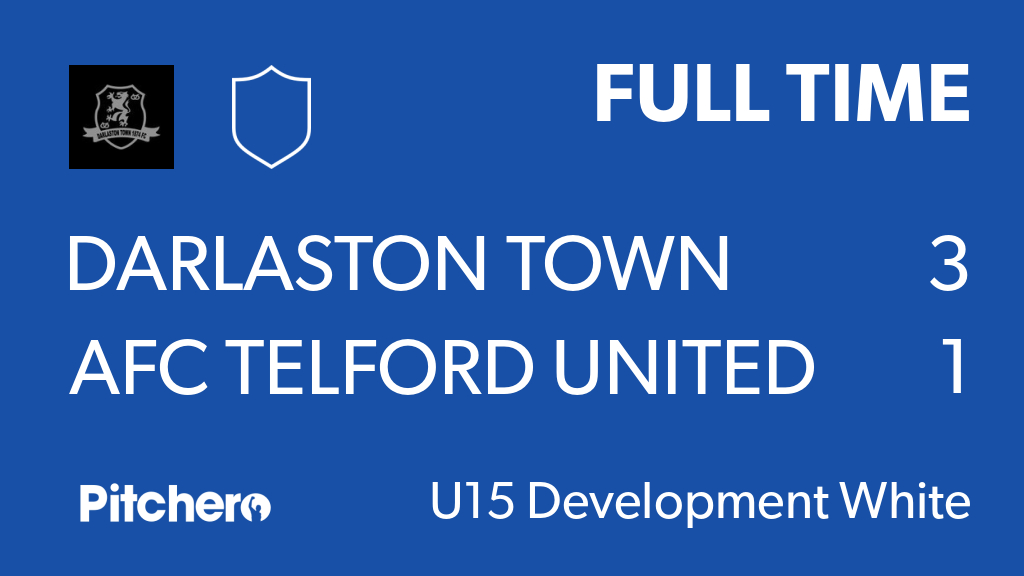 DarloTown1874FC's tweet photo. FULL TIME: Darlaston Town (1874) FC 3 - 1 AFC Telford United U15
#DARAFC #Pitchero
https://t.co/XZoozcoBfj https://t.co/aef9BcATKI