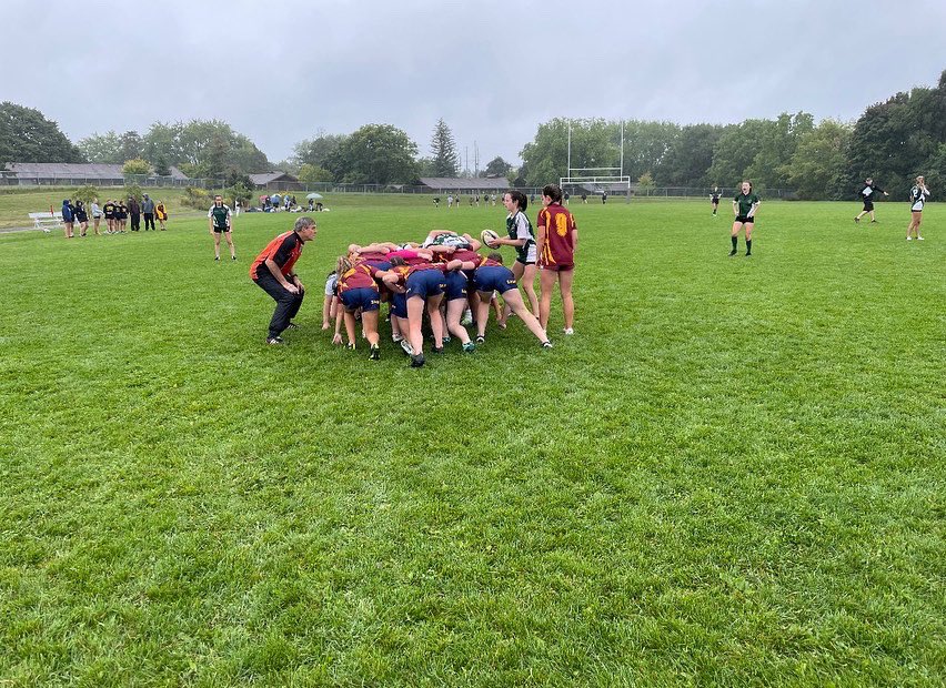 StPeterCSS's tweet photo. Girls rugby is officially back at St Peter's. Lots of learning, hard work and training on the pitch.  Thank you to our coaches for providing our Athletes with these opportunities to train, participate and compete. Go Saints! @pvnccdsb #BeingWell #BeingCommunity https://t.co/A6wkUXRwQA