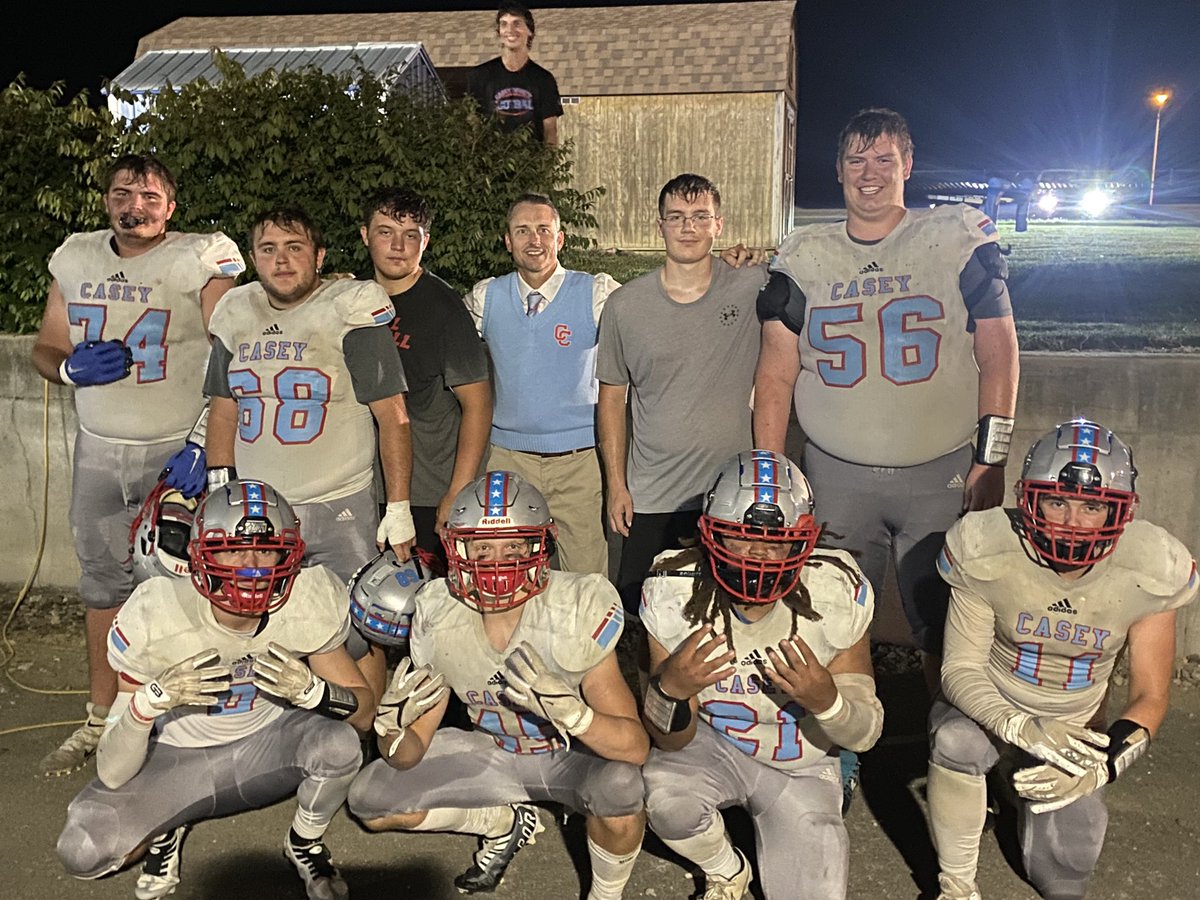 danvillefbcoach's tweet photo. Biggest Comeback in the 50 years of CCHS Football!! Down 0-21 and roared back to win 22-21!! A lot of resolve on display!! I love this team!! #HomecomingSpoilers #GoCaseyGo #50YearsOfRebelFootball https://t.co/jznsX1k7sy