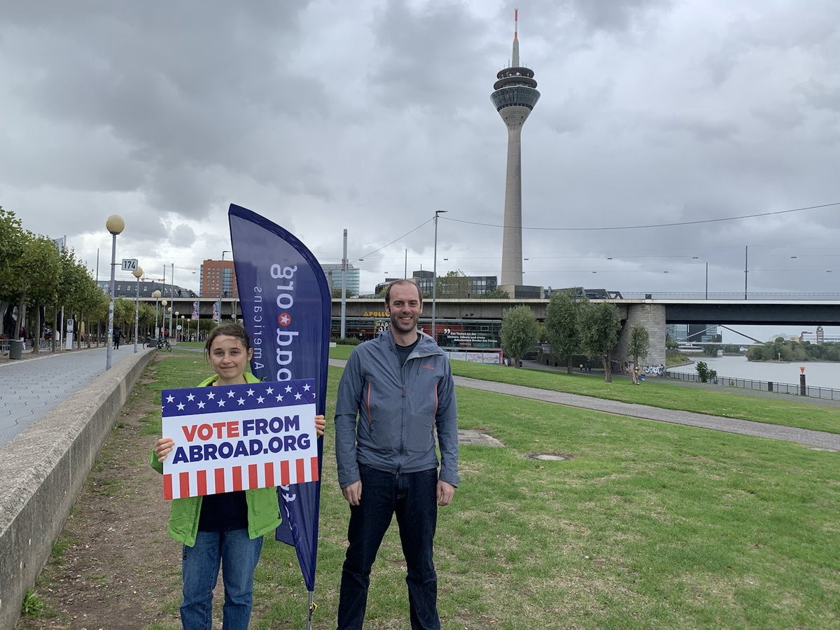 DemsAbroadDE's tweet photo. More volunteers out in Düsseldorf along the Rheinufer to tell people to vote!
#RegisterTogether #DeliverDemocracy https://t.co/4lAZtKbGqZ