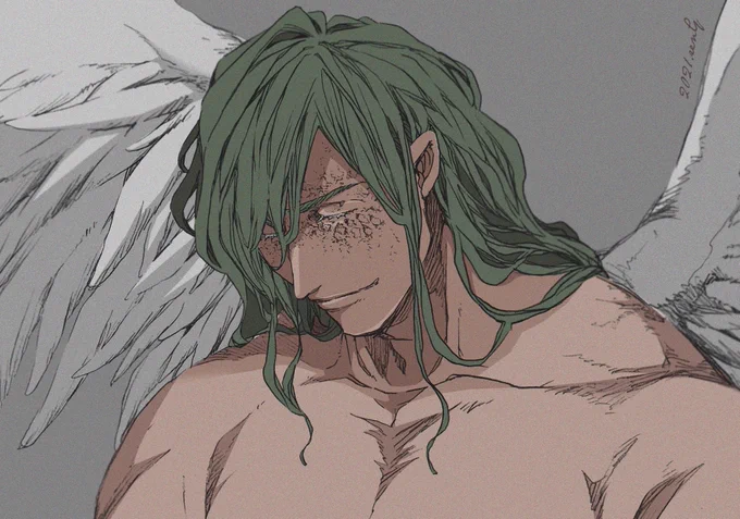 #自創作男子イラストフェス01折角なので性癖なスモーキーでアースカラーっぽい奴等で参加だ～! 