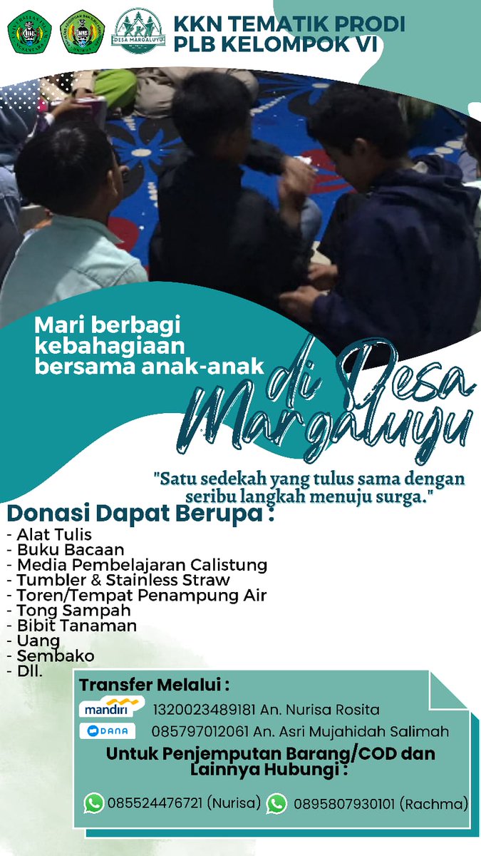 My brader anu kasep sareng gareulis sadayana, manawi ieu mah gaduh buku bacaan atanapi bade partisipasi kanggo brdk di margaluyu. Mangga kontak saja CP yg tertera nya.. Nuhun..  🙏