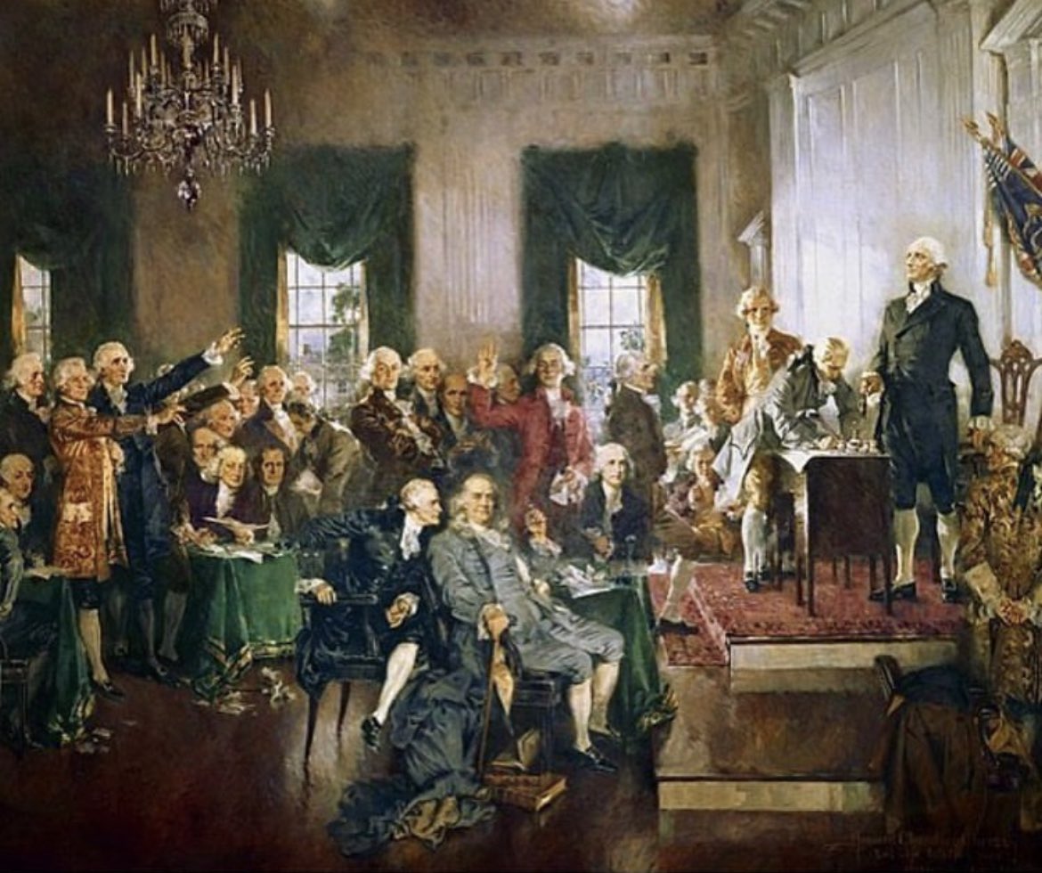 GarfieldNPS's tweet photo. Happy #ConstitutionDay! The founders signed the new U.S. Constitution in Philadelphia #OnThisDay 235 yrs ago: 9/17/1787. Under the Constitution, which built the federal gov’t from bottom-up rather than top-down, power &amp; authority come from consent of the governed-“We the People.” https://t.co/bsP80GXNzm