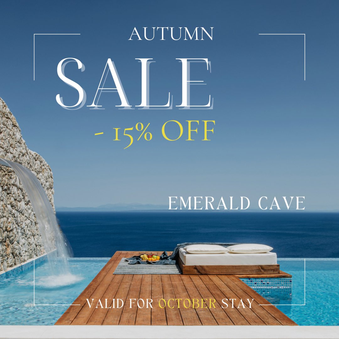 emerald_villas's tweet photo. The Emerald’s magnetic ambience greets you every single moment within the inviting spaces of Emerald Caves. 
💎Take the advantage of our AUTUMN OFFER -15% and BOOK a magical stay in OCTOBER. 
 
🌐https://t.co/W3caAdDBGs 

#emeraldvillas #zakynthos #zante #greece #luxurylifestyle https://t.co/trBgWz4ekX
