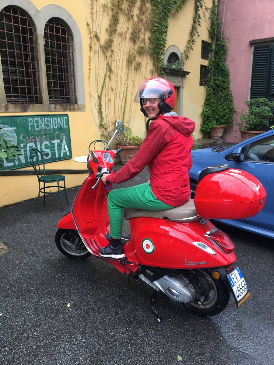Last minute venue switch for #tedxfiesole dur to big storm . Found the best transport to make the switch.