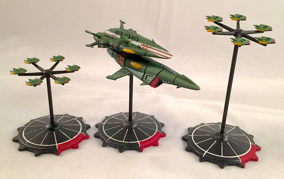 MiniatureMartin's tweet photo. Sara'Lex Carrier released for Space Battleship Hachiman! 

Now available from the Miniature Martin Myminifactory store is the Sara'Lex carrier for the Hamma'Lons. This comes bundled with the deadly Mantor fighter in a squadron of six. 

https://t.co/F3Covhet1E https://t.co/HqG5PMx2b2