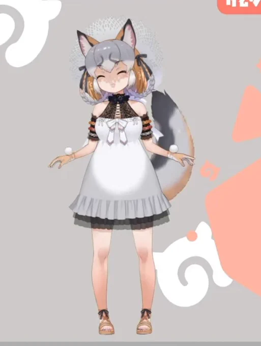 立ち絵元動物みたいに等身低めでずんぐり感あるの好きすぎる…#シマハイ新衣装 