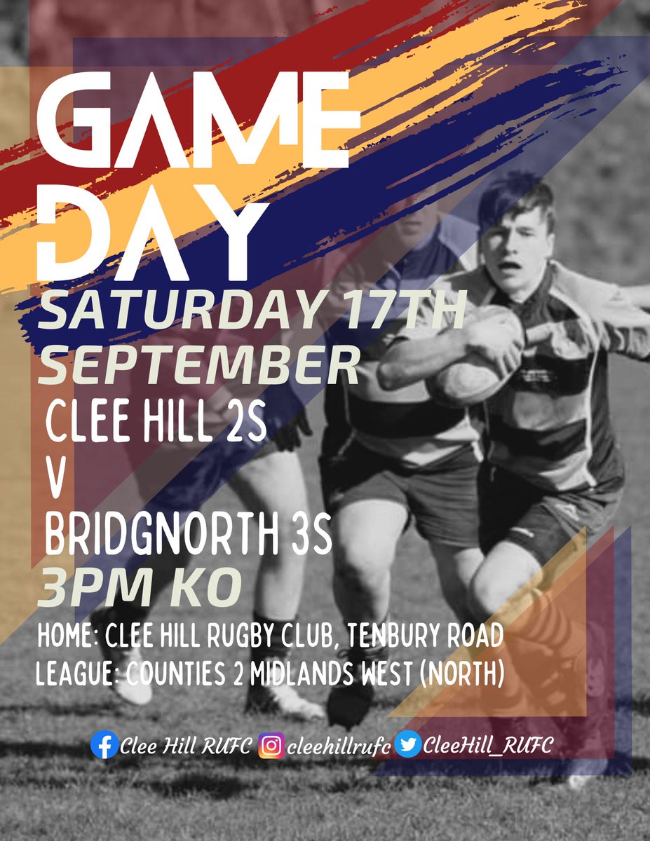 GAME DAY!

🐏The 1s are playing away against Aldridge, 3PM KO🐏

🐏The 2s are playing their first game of the season at home against Bridgnorth 3s🐏
🍻Bar open from 2:30PM🍻

Let’s give the boys the support they deserve and head to the games to cheer them on🏉

#comeontherams