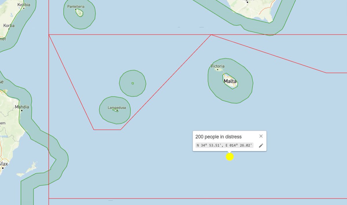 🆘 ~200 lives at risk! 

We were alerted by a boat in distress in #Malta SAR, carrying about 200 people, among them 7 children. They urgently need drinking water and food as they are already 3 days at sea. All relevant authorities are informed. Rescue them now! #DontLetThemDrown
