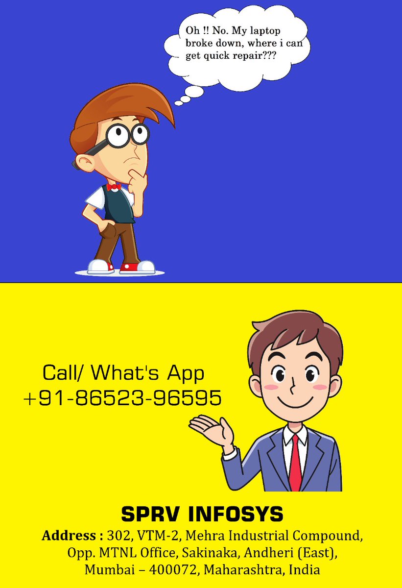 SPRVINFOSYS's tweet photo. Laptop Repair Service 👍🏻
#laptop #desktop #printer #laptoprepair #desktoprepair #printerrepair #laptopsupport #desktopsupport #printersupport #onsite #onsitesupport #carryin #carryinsupport #servicecenter #services #repairservices #repair #service #best #call #callnow #calltoday https://t.co/A7DQGvUgW4