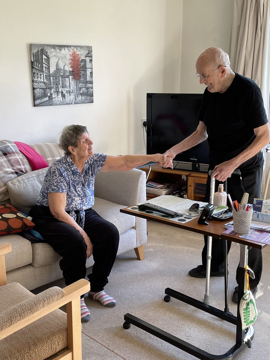 tracy_turino's tweet photo. @OSDT_Edinburgh When your 99 year old patient’s only goal is to get back up two flights of stairs to surprise his 99 year old partner ……. Not a dry eye in the house ! (Photo shared with permission) https://t.co/H3JcWddlqG