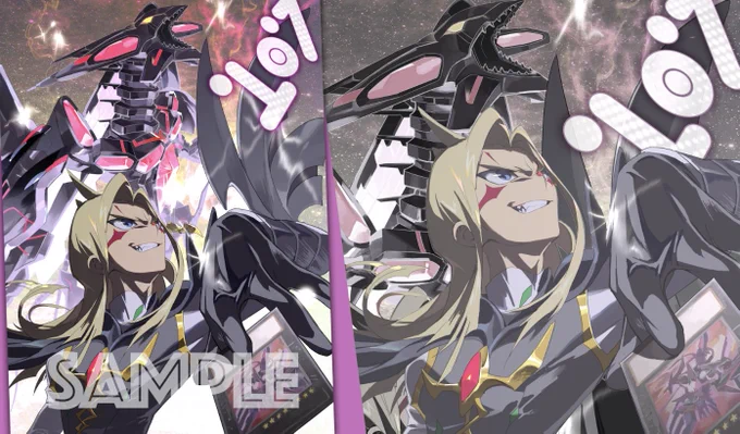 エアサンクリ 新作発表②MZEL の スリーブ や プレイマット になります!イラストレーターは E_Volution_() 様です。 