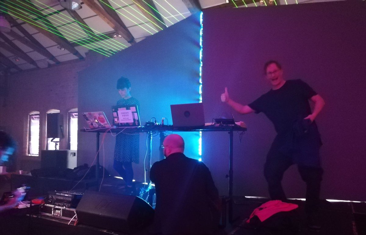 pet_corp's tweet photo. #petscii + @goto80 music + giant led screens + beer = mega good! https://t.co/3OTOMOxAGU