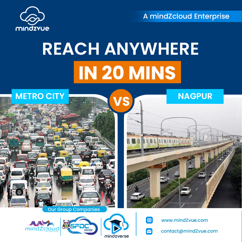 MindZvue's tweet photo. We realized the benefits of working in Nagpur and our team created a list. So benefit no 1 - Better Connectivity ! Your thoughts ?
#Nagpur #NagpurITPark #WorkinNagpur #Tier2cities #Wearehiring #Salesforce #Salesforcedeveloper #mindZvue #mindZcloud #MZEnterprise https://t.co/azzHGsw60Z