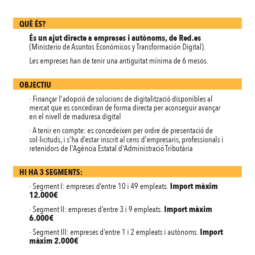 DimCatServers's tweet photo. Vols renovar la teva pàgina web? Necessites millorar la seguretat de les teves comunicacions, oficina o dispositius?

Aprofita les ajudes del programa AceleraPYME i els fons Next Generation EU.

Som agent digitalitzador. Tramita la teva ajuda a DIMENSIS.

https://t.co/oVCqwcpb49 https://t.co/8XvjIanaLY
