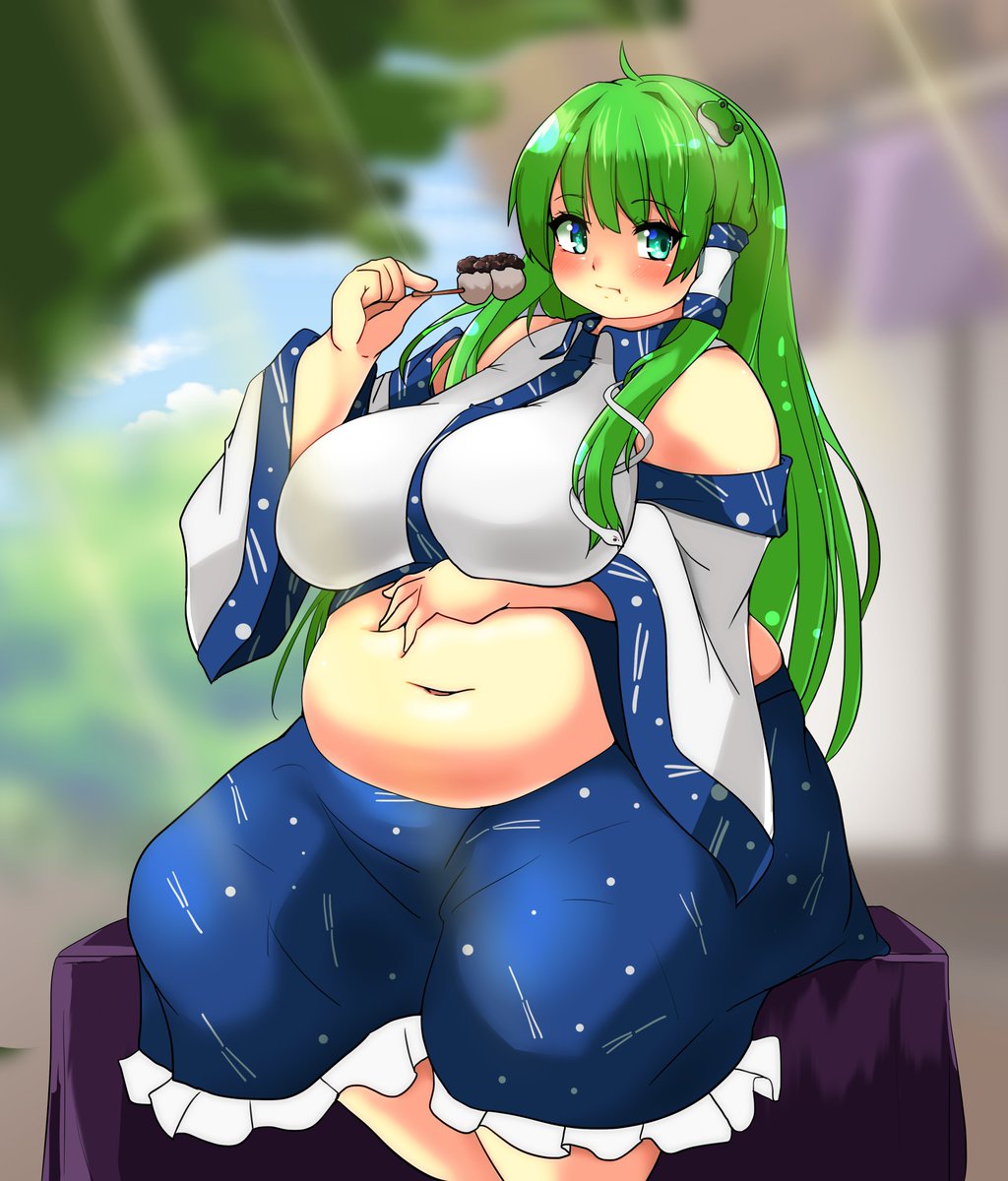 おでぶな早苗さん。例によって差分とかで遊んでます
えちなやつはファンボックスでお願いします 