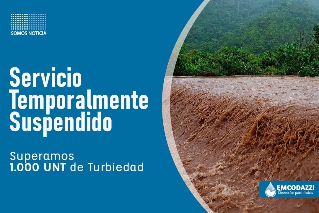 emcodazzi's tweet photo. ¡Atención usuarios!🗣🚨

En estos momentos la Planta de Tratamiento reporta altas turbiedades debido a las fuertes lluvias que se presentan en lo alto de la Serranía del Perijá.
Emcodazzi informa la 𝗦𝘂𝘀𝗽𝗲𝗻𝘀𝗶ó𝗻 𝘁𝗲𝗺𝗽𝗼𝗿𝗮𝗹 𝗱𝗲𝗹 𝘀𝗲𝗿𝘃𝗶𝗰𝗶𝗼. Sector afectado: 1️⃣ https://t.co/OhB3JtlRmx
