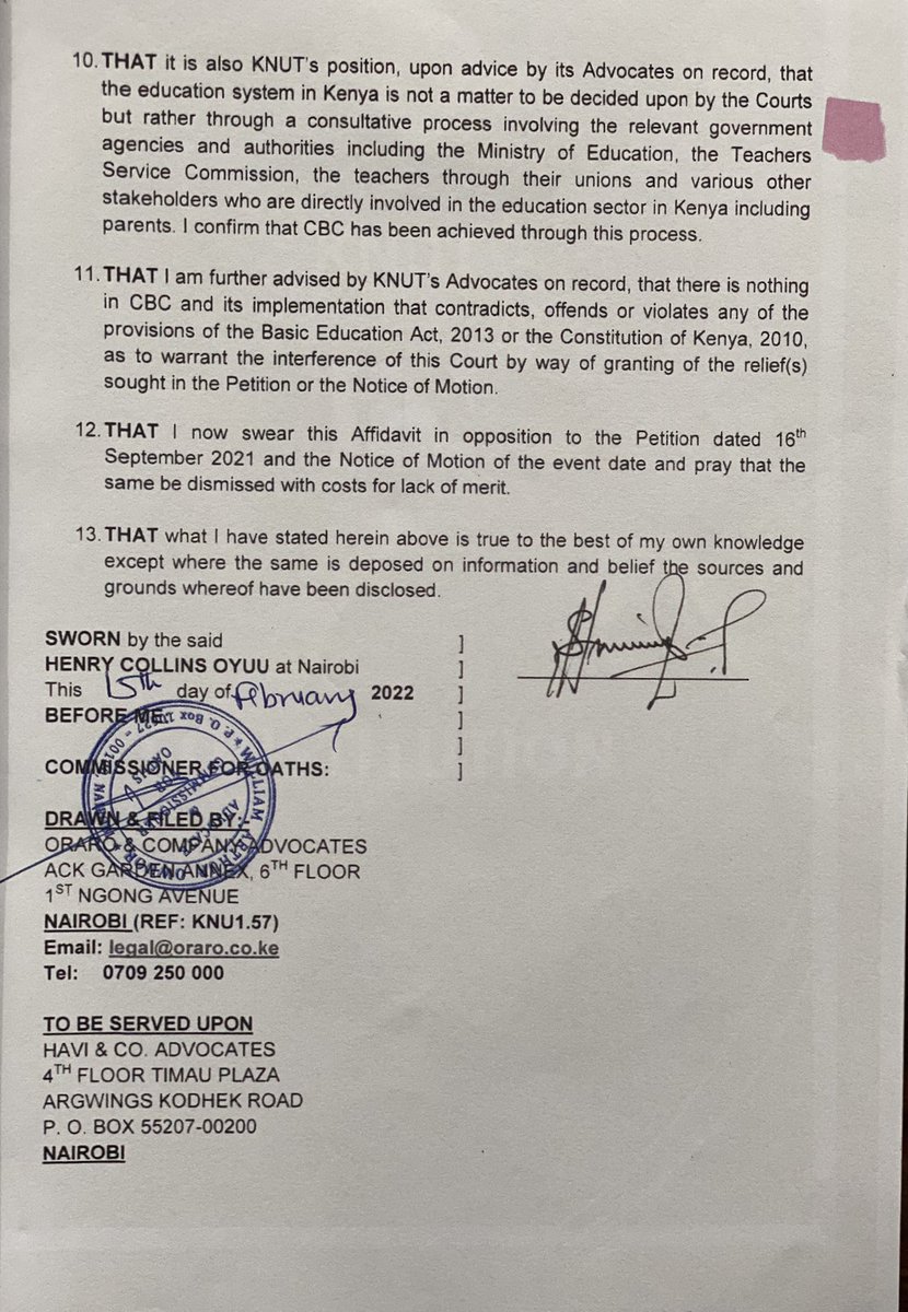 NelsonHavi's tweet photo. Henry  Oyuu for KNUT on CBC: SG Wilson Sossion objected to CBC but after his ouster and replacement by myself as SG, CBC is supported. Exit Uhuru Kenyatta, same Henry Oyuu for KNUT: CBC is bad for students, parents and teachers and must be abolished. What a pendulumic teacher! https://t.co/w4EKqx9RFx