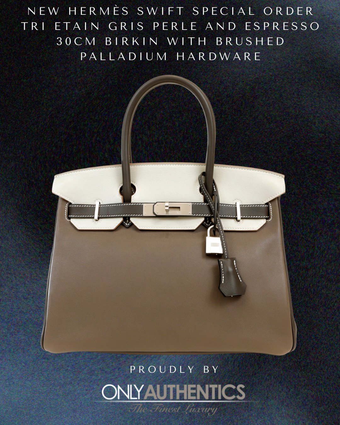 Hermes brushed palladium hardware clearance