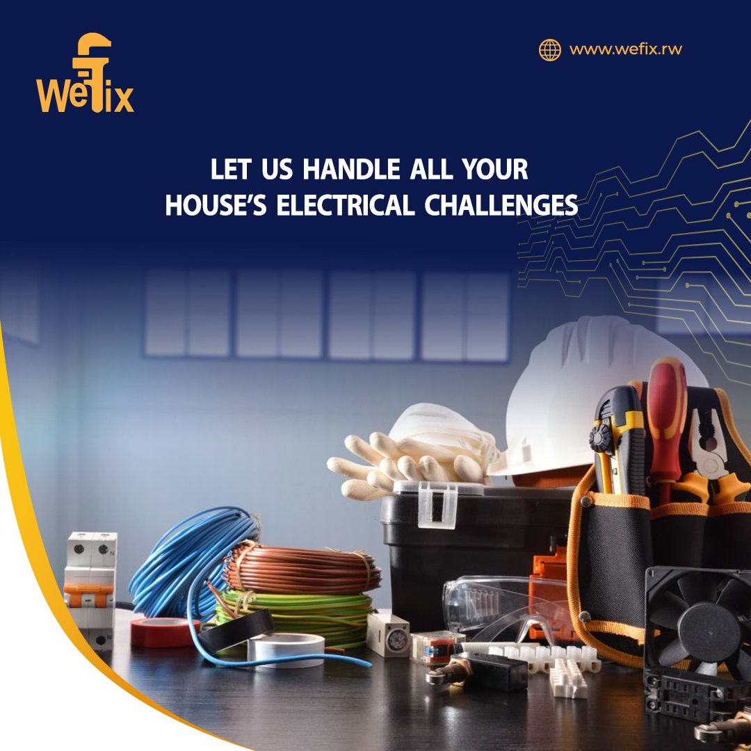 wefixrwanda1's tweet photo. With the highest professionalism, efficiency, and attention to detail, #Wefix works diligently to ensure that all your house's #electricalchallenges are handled. https://t.co/qJgUBmAfEk