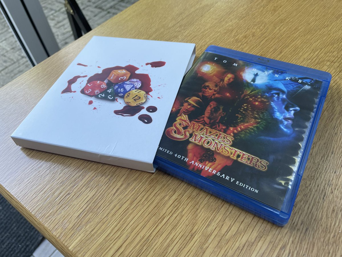 DanJolin's tweet photo. Behold! It’s Mazes &amp; Monsters on Blu-ray, thanks to @PlumeriaPics. Features amazing new cover art by @paulshipper, plus a piece on the film’s bizarre origin story by, um, ME! https://t.co/lhrbcMOI6e
