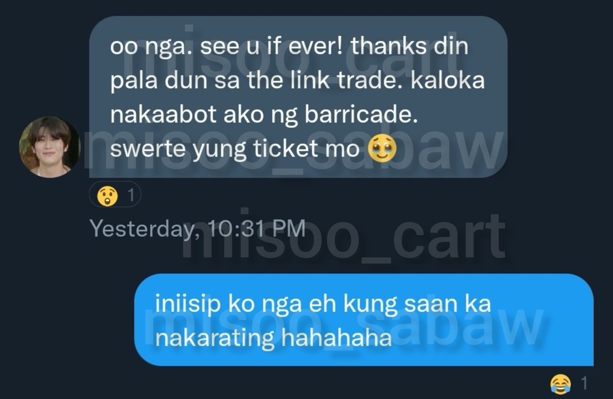 misoo_cart's tweet photo. i traded my vip standing noong the link manila to @keemscart's UB, proof na hindi ako nangttrip ng tao π #misoo_proofs https://t.co/ZOyfWzm65u