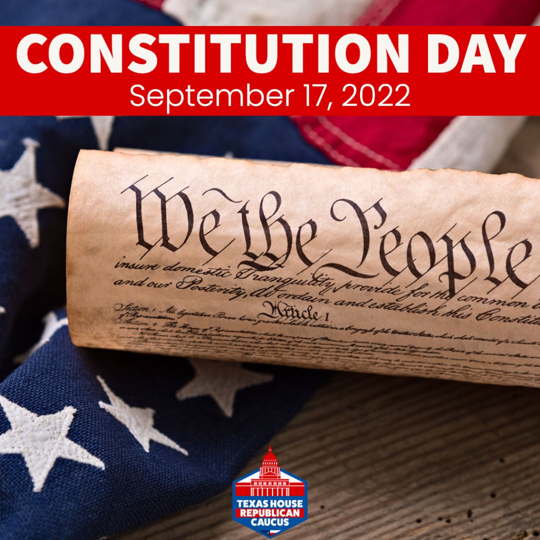 On September 17, 1787, the delegates to the Constitutional Convention met for the last time to sign the document they had created, the U.S. Constitution. On this Constitution Day, we celebrate our nation's history and the blessings of freedom that our founding fathers gave us.