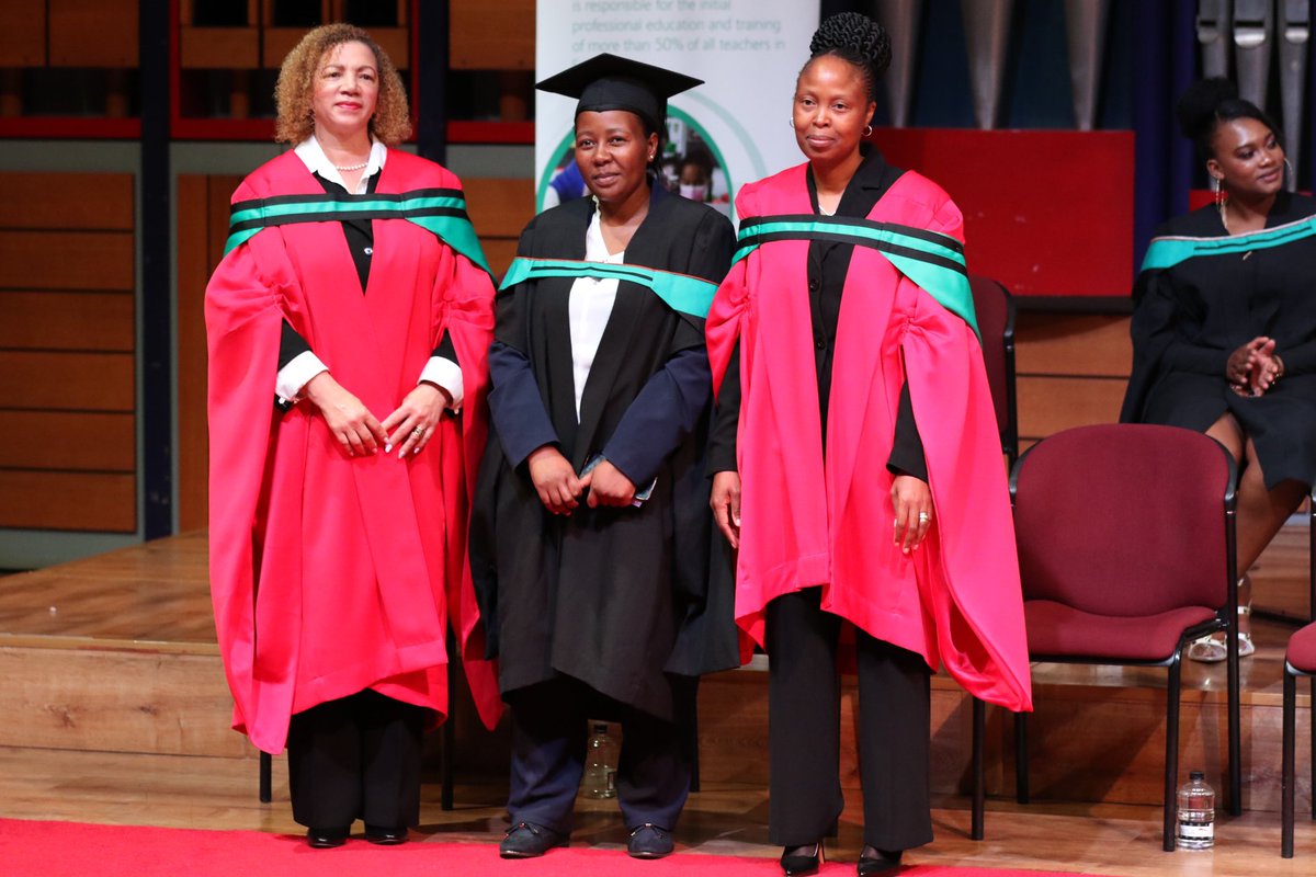 EducationGP1's tweet photo. 126 ECD practitioners graduated today at @unisa. They are part of 488 ECD practitioners that are funded by the @EducationGP1 to conclude their higher education studies &amp; be converted to PL1 teachers. #ECDFunctionShift2022 @Lesufi https://t.co/Y8wswcB6Um
