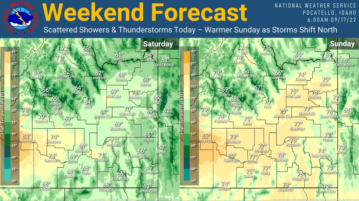 NWS Pocatello on Twitter "Good morning eastern Idaho! Temperatures