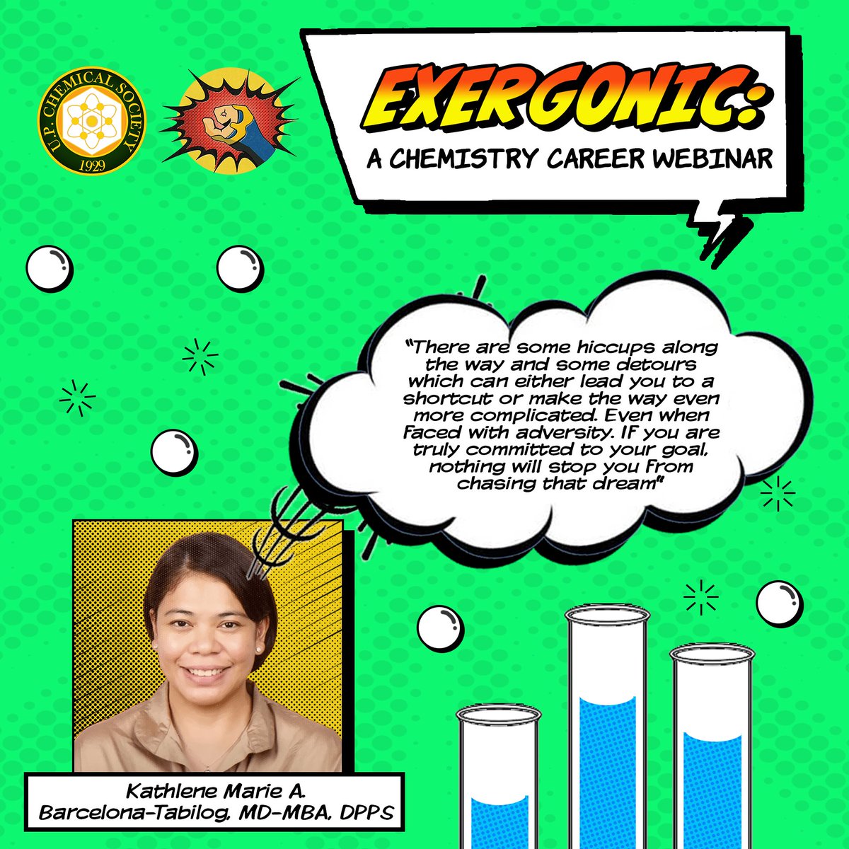 upchemsoc's tweet photo. On September 10, 2022, hunderds💯 of chemistry students👨‍🎓👩‍🎓 all around the country had a glimpse of what awaits them after their undergraduate studies in 🧪Exergonic 2022: A Chemistry Career🧪 Webinar. 

#Chemicon
#ChemSoc93
#ComiCS93
#ChemSocSarapKapiling https://t.co/JOGYEo7ehV