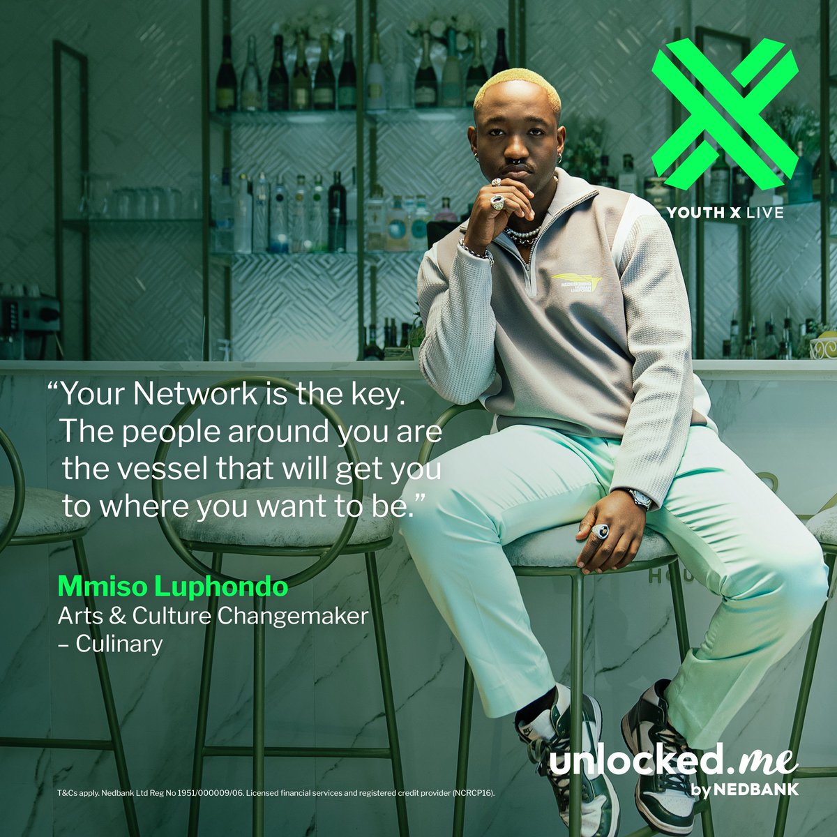 YouthXByNedbank's tweet photo. Make your circle bigger 🗣️ @Mmisology 

#YouthX | #PotentialUnlocked https://t.co/Q7mCeUC72z