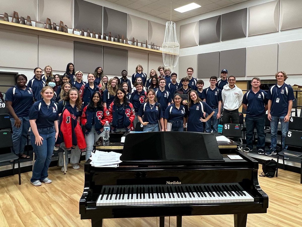 CLHSChoir's tweet photo. We have prepared and we are awake! The road to All-State choir begins with District Auditions today! Wish us luck, good breaths, and loud consonants! #LaketoState https://t.co/qmr9WfjqAQ