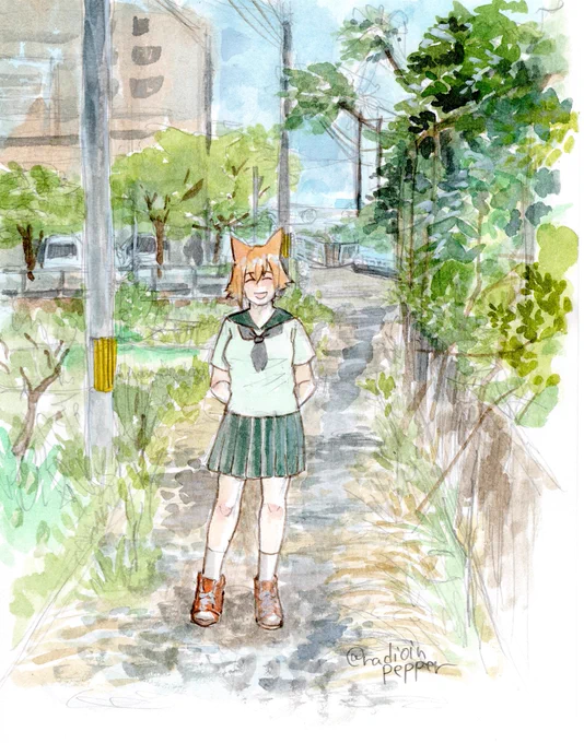 どうしようもない尺を使って描かれたうちの創作キャラクターを見て欲しいです。 