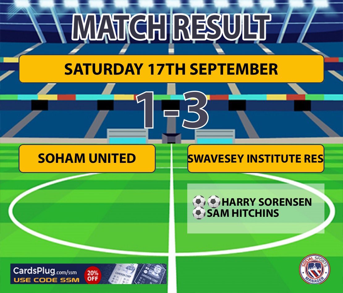 Swavesey Institute FC (@swavofficial) on Twitter photo Reserves make it 2 wins from 2 away to <a href="/SohamUtdFC/">Soham United FC</a> perfect start to the season 💙#UpTheSwavo Reserves make it 2 wins from 2 away to <a href="/SohamUtdFC/">Soham United FC</a> perfect start to the season 💙#UpTheSwavo