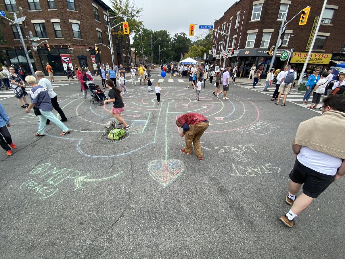 TorUkrFestival's tweet image. The peace labyrinth created by Toronto artist Himy Syed @LabyrinthsDOTca