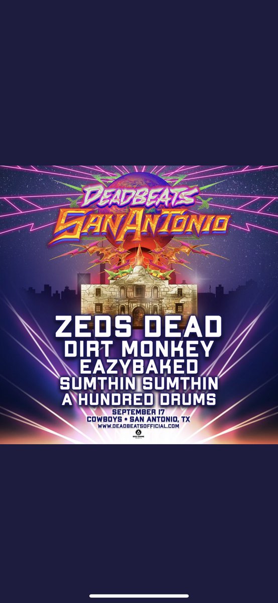 QuickTaylor's tweet image. Selling one GA ticket to zeds dead tonight in San Antonio!!!! Selling for the same price I bought it for. DM if you’re interested @TexasEDMFamily @ZedsDeadFamily