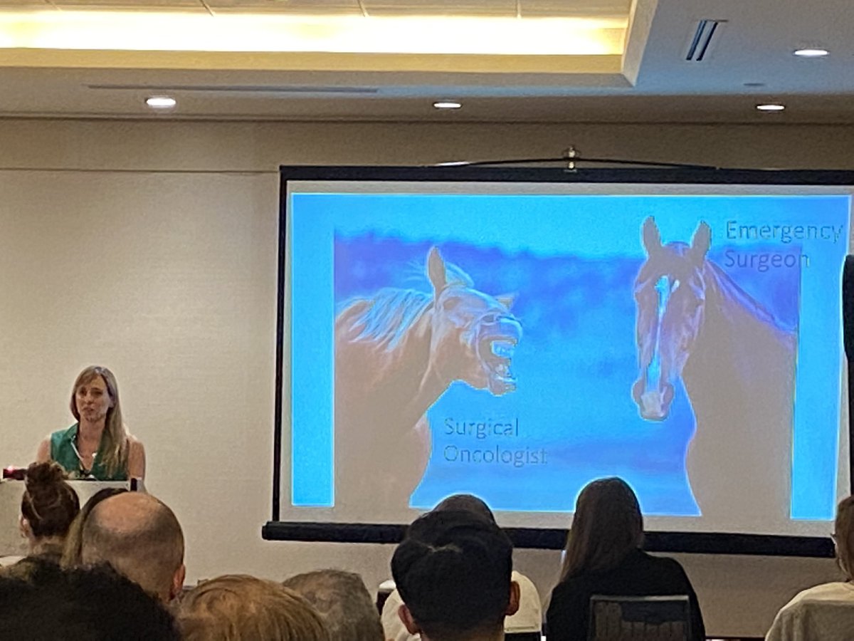 Standing room only at @CANUCSurg @_CSSO joint session on ACS oncologic cases! @ashlie_nadler isn’t 🐴’ing around talking about obstructing rectal cancer! @CAGS_ACCG @CAGS_Residents
