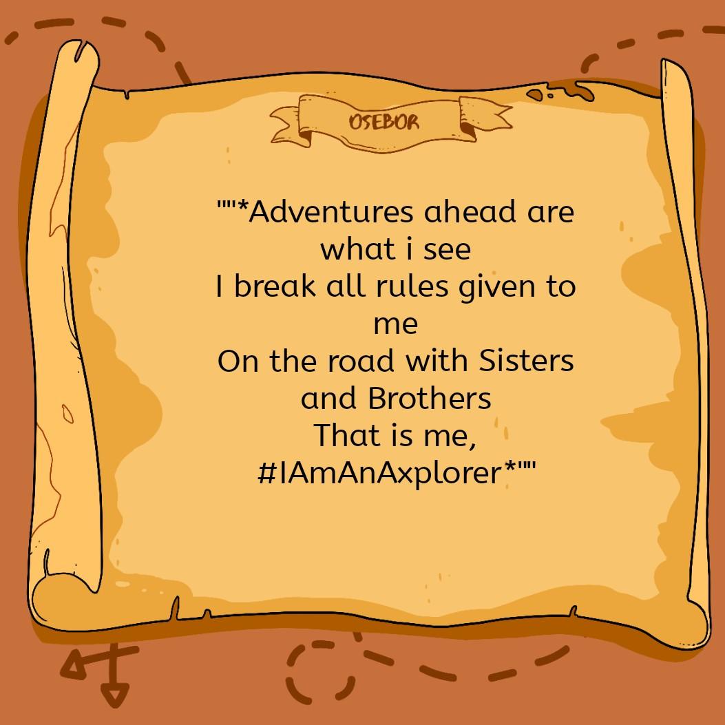cakegallery_'s tweet photo. ""*Adventures ahead are what i see
I break all rules given to me
On the road with Sisters and Brothers
That is me, #IAmAnAxplorer*""
@AiboAdventures 
Lfg🔥🔥 https://t.co/fT71ItjL7d
