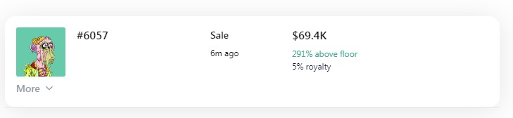 Mutant #BAYC just sold on #cryptocomNFT for $69.4K 💰

#cro #crofam #NFTsales