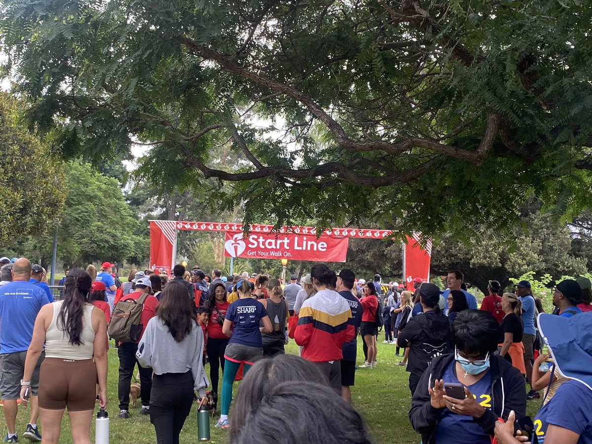 AntoinetteBirs's tweet photo. No better way to start Sat than w/ #SDHeartWalk 5k.❣️Recognizing CV survivors and the importance of exercise and BP control! Simple interventions (🍎🍌🥬🥗👣) to greatly reduce morbidity and mortality of 🫀disease. #AHA #weareheart @UCSDCardiology @UCSDCardFellows https://t.co/c83okJomRr