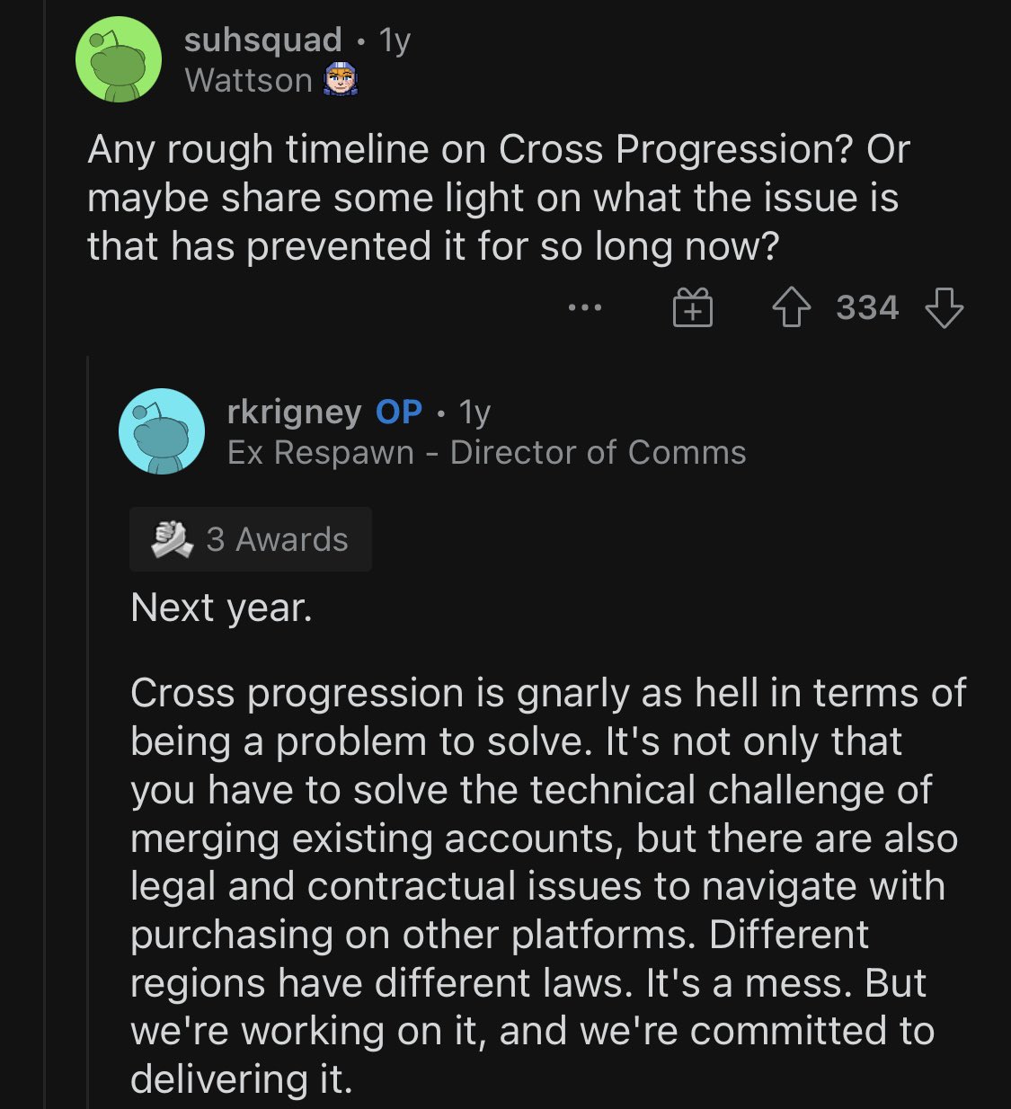 Apex Legends needs Cross-progression🍥 on X: The last time I