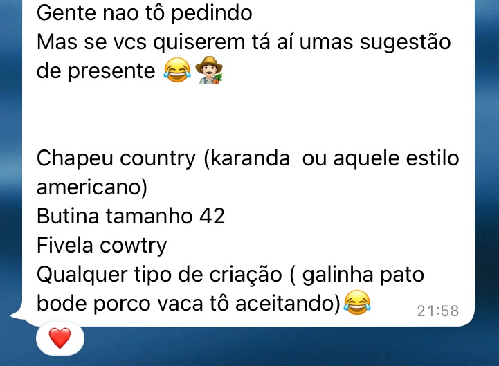 FelipeSchramm3's tweet photo. Fui convidado pra uma agrofesta, as opções de presente: https://t.co/6kJqeag7uC