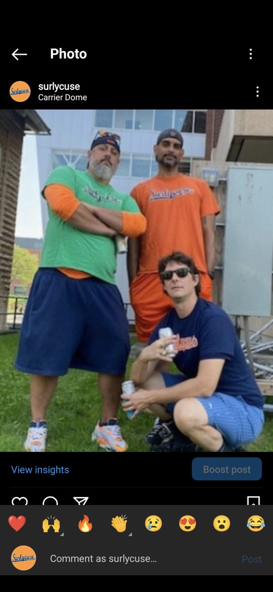 Surlycuse's tweet photo. If you see this crew around, you know it's about the get #Surly. #GoOrange #StaySalty #CuseGameday https://t.co/BrDB6s3Gkb
