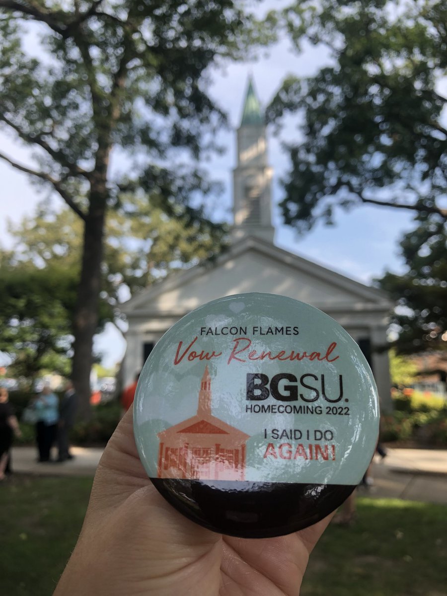 victorialdugger's tweet photo. I do x2! Renewed vows with my #FalconFlame during #BGSUHomecoming today. I love you, Brian ‘91! https://t.co/dQqrRFLrDu