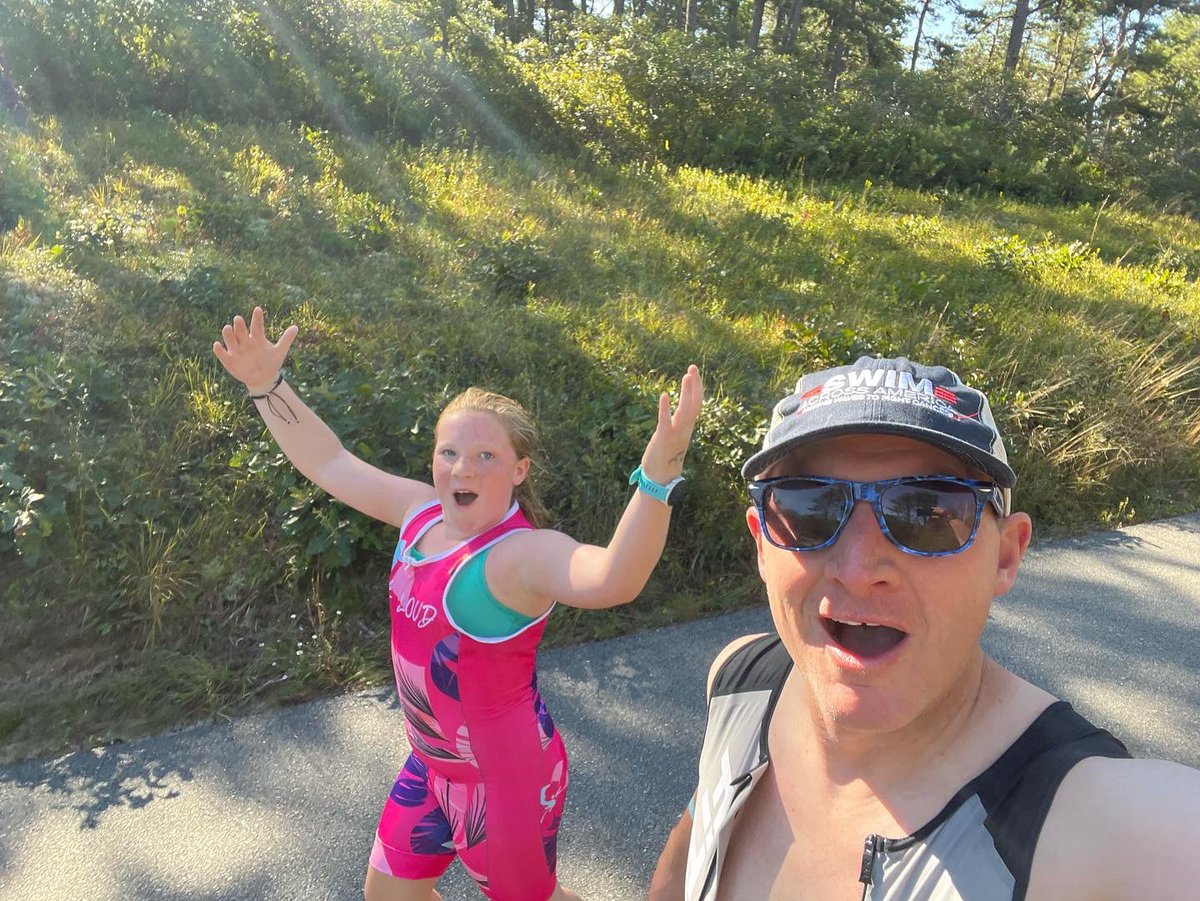 chrislb104's tweet photo. Pilgrimman Triathlon - amazing event; incredibly proud of summer doing the training and making it happen today. #firsttriathlon #pilgrimman https://t.co/CZpE48HAPc